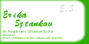 erika sztankov business card